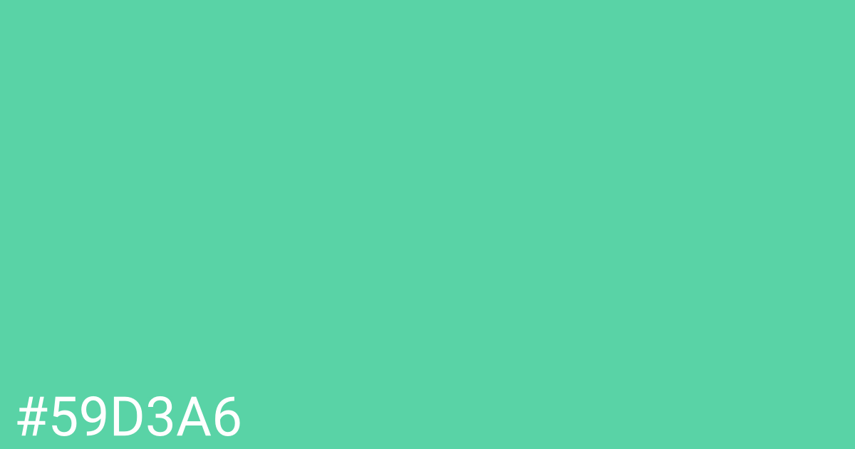 Hex color #59d3a6 graphic