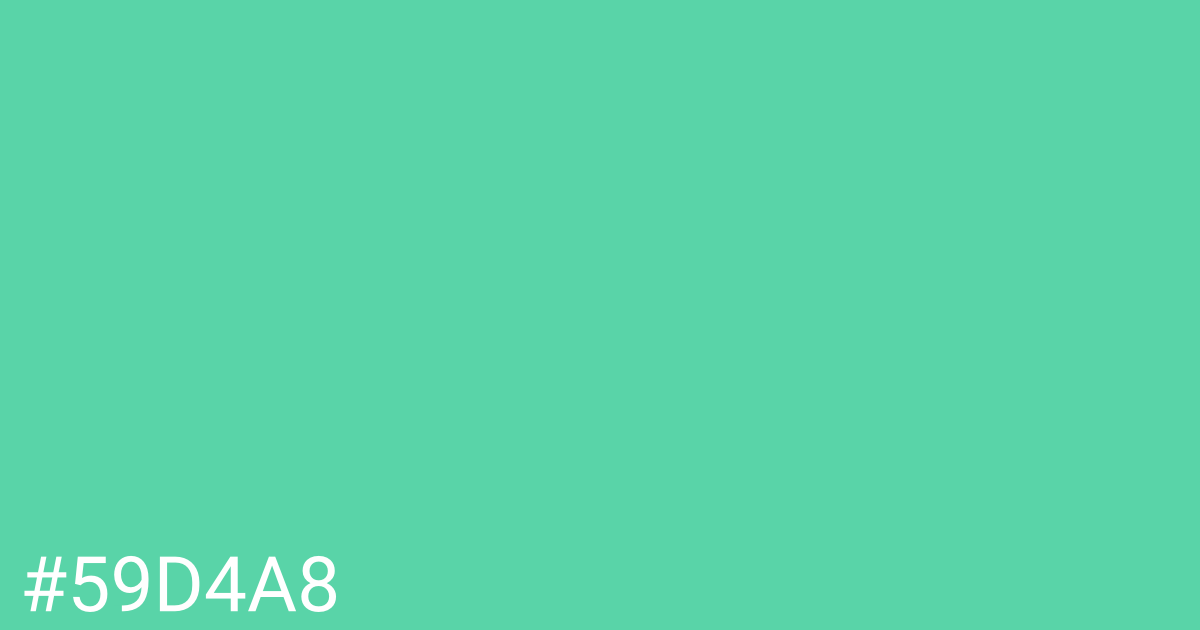 Hex color #59d4a8 graphic