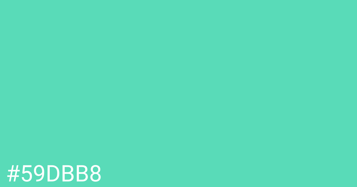 Hex color #59dbb8 graphic