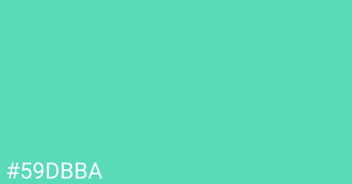 Hex color #59dbba graphic