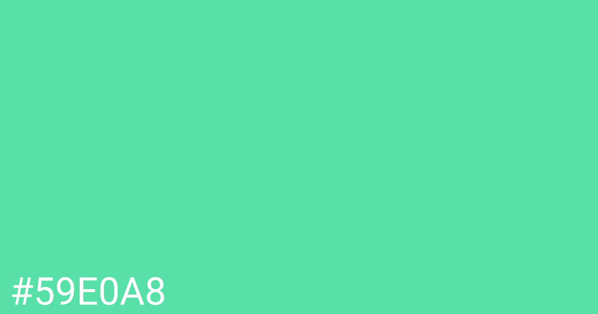 Hex color #59e0a8 graphic