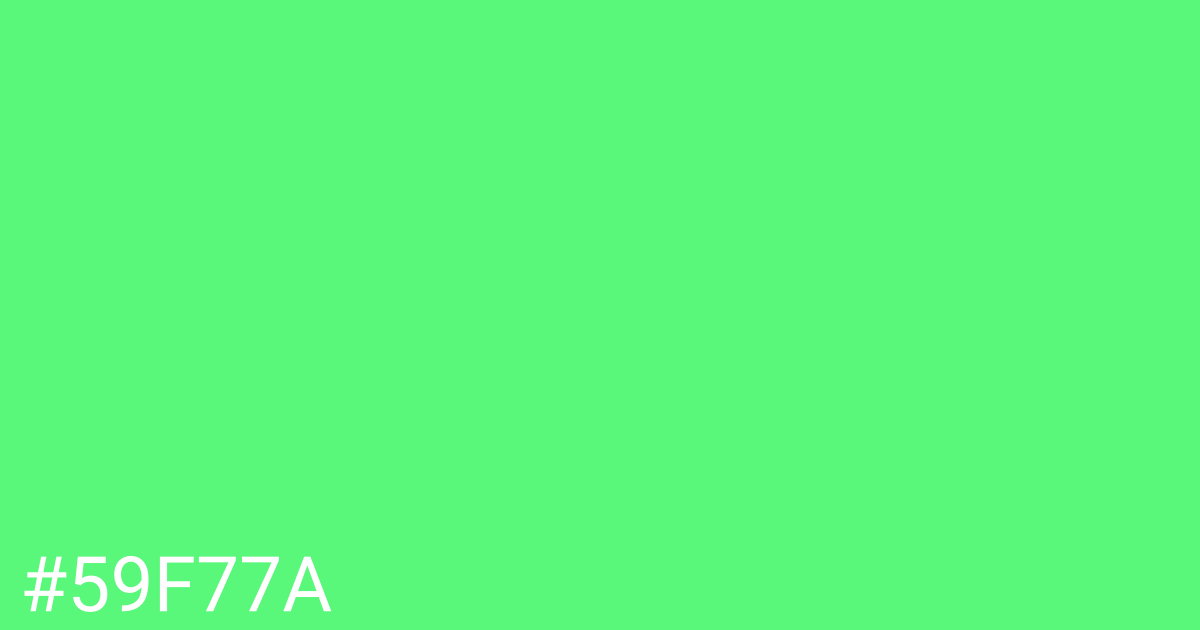 Hex color #59f77a graphic