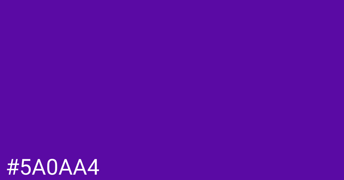 Hex color #5a0aa4 graphic