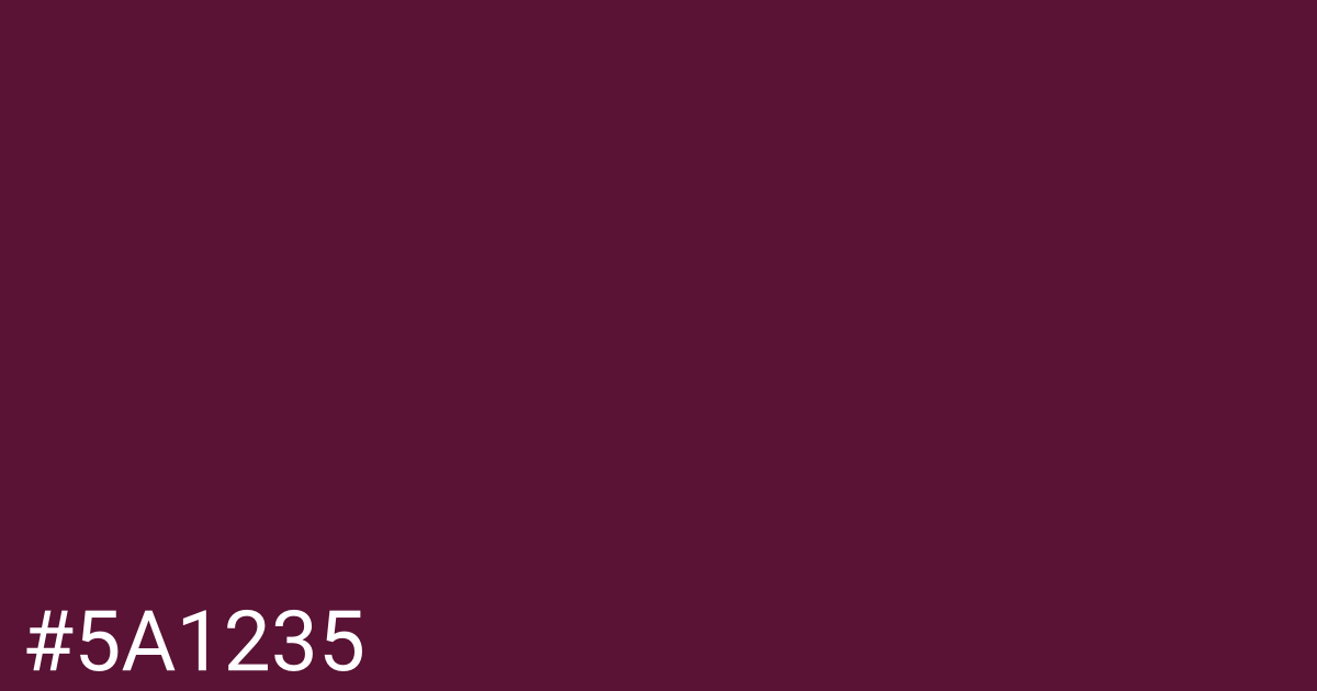 Hex color #5a1235 graphic