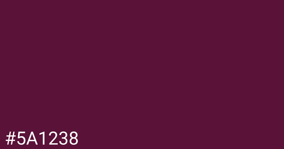 Hex color #5a1238 graphic