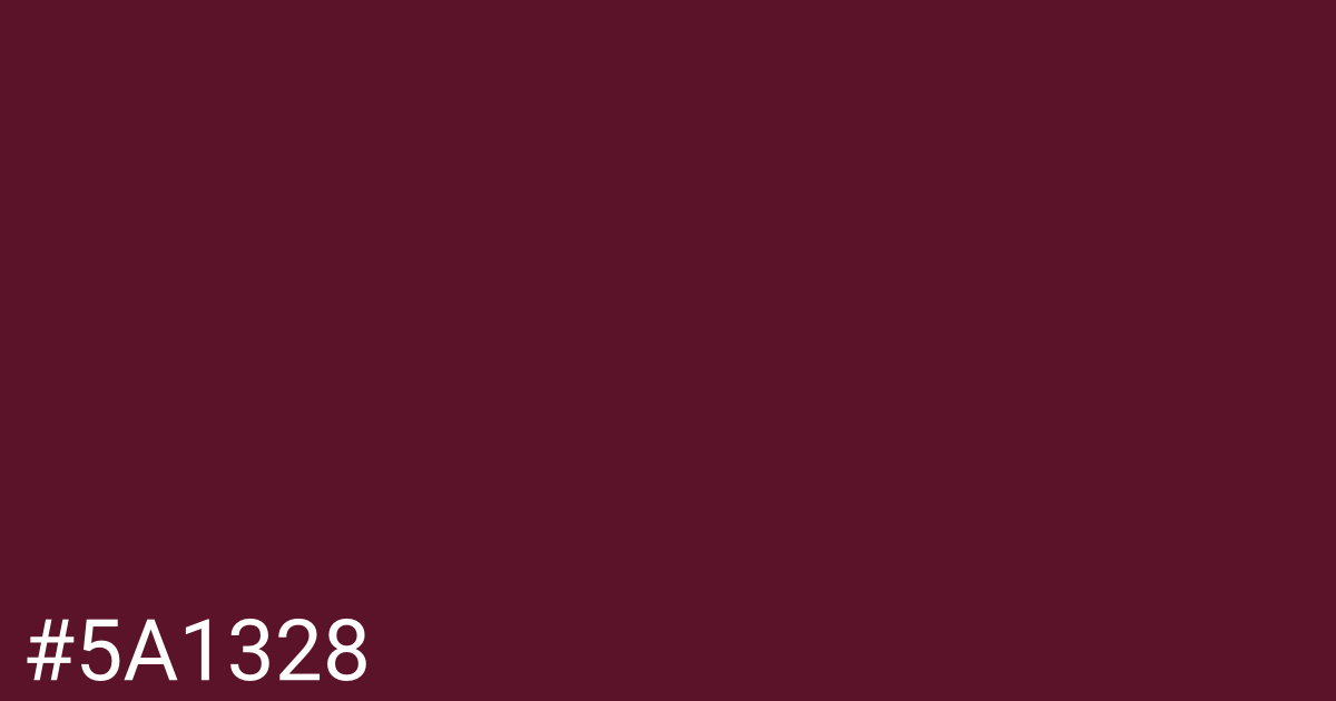 Hex color #5a1328 graphic