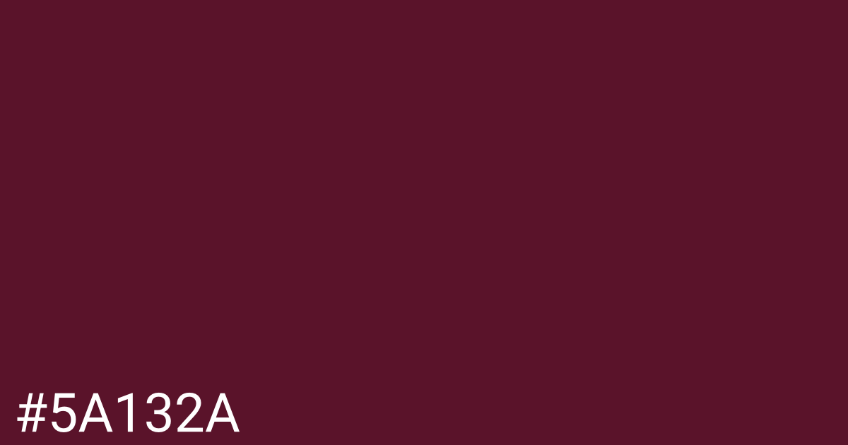Hex color #5a132a graphic