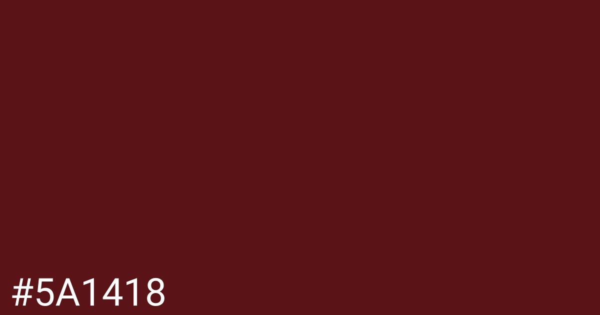 Hex color #5a1418 graphic