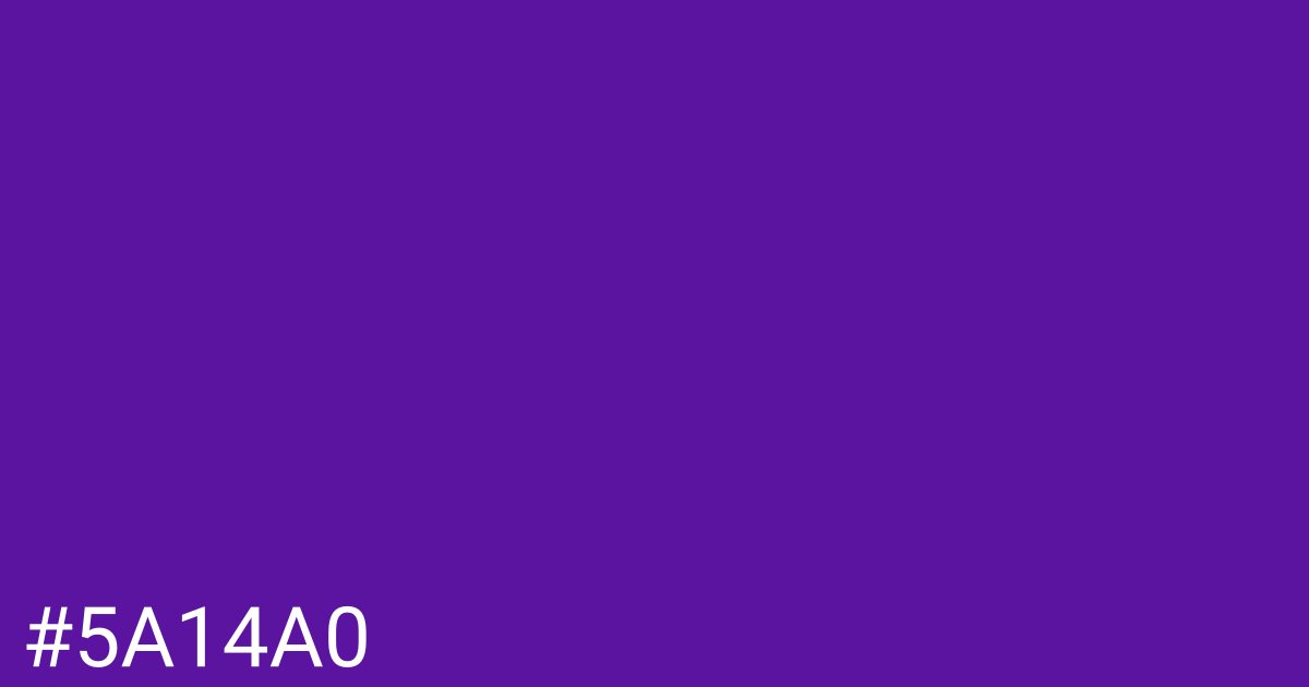 Hex color #5a14a0 graphic