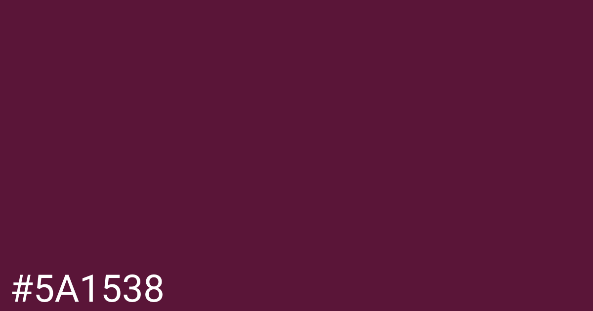 Hex color #5a1538 graphic