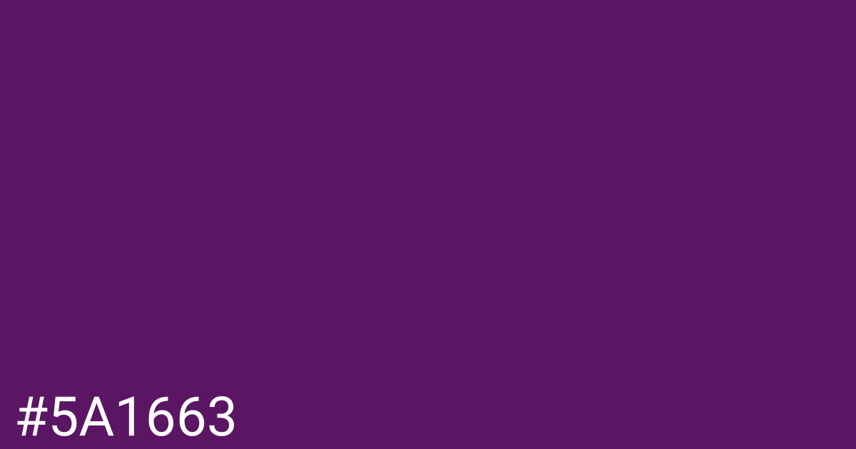 Hex color #5a1663 graphic