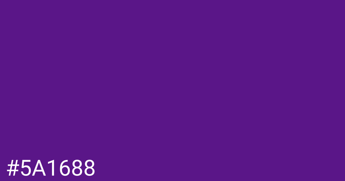 Hex color #5a1688 graphic