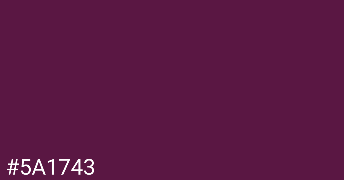 Hex color #5a1743 graphic