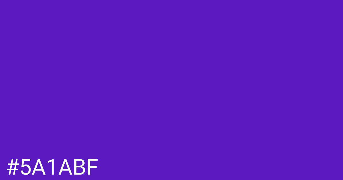 Hex color #5a1abf graphic