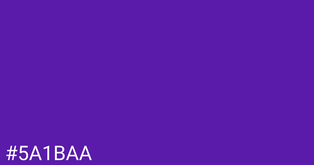 Hex color #5a1baa graphic