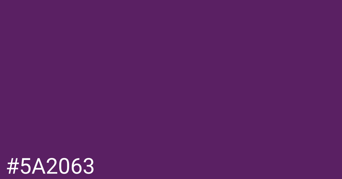 Hex color #5a2063 graphic