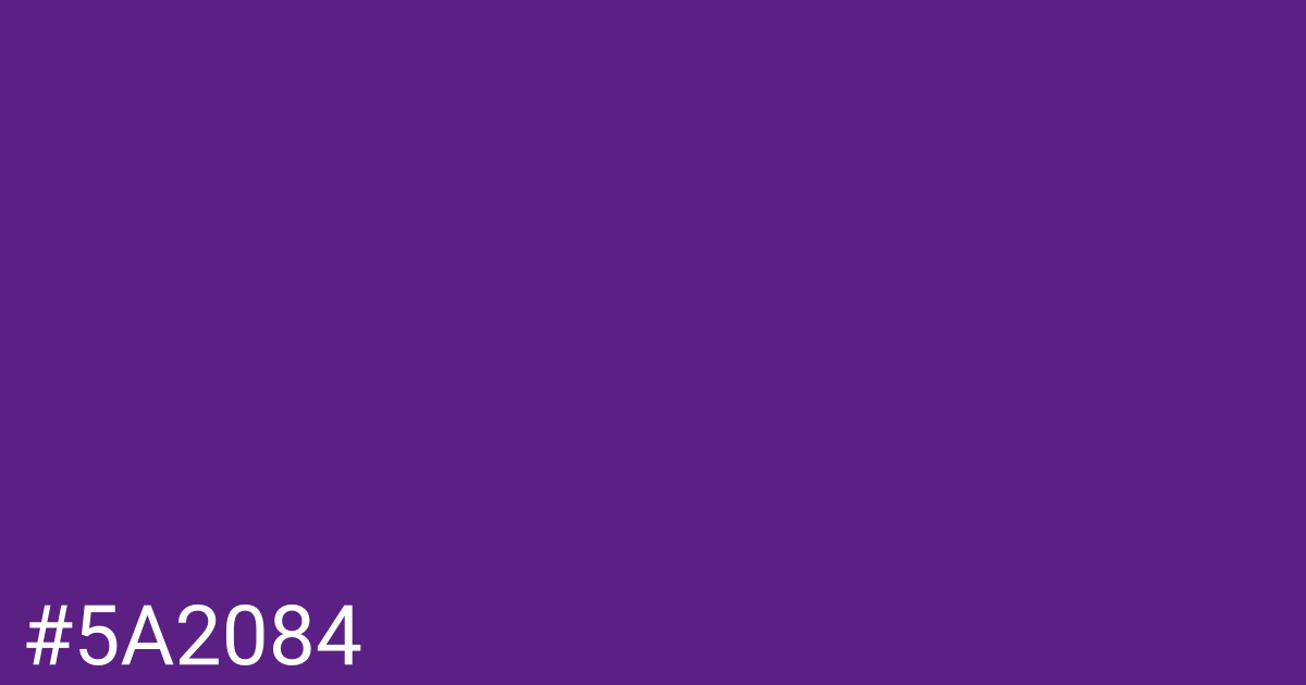 Hex color #5a2084 graphic