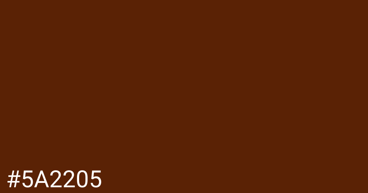 Hex color #5a2205 graphic