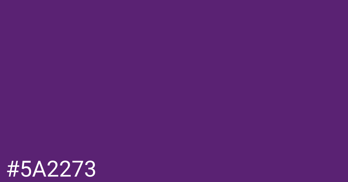 Hex color #5a2273 graphic