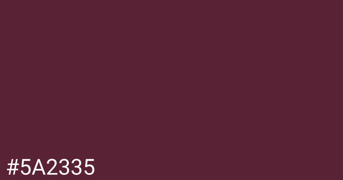 Hex color #5a2335 graphic