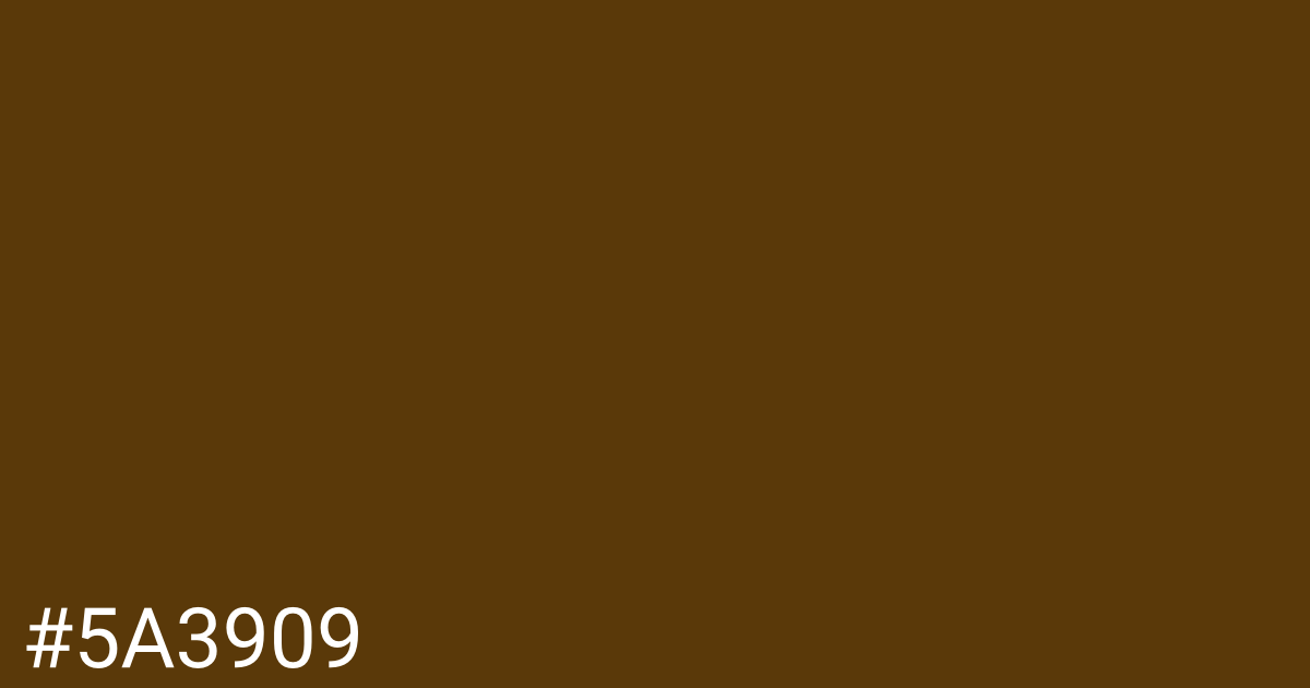 Hex color #5a3909 graphic