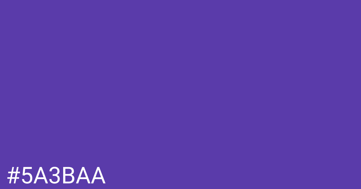 Hex color #5a3baa graphic