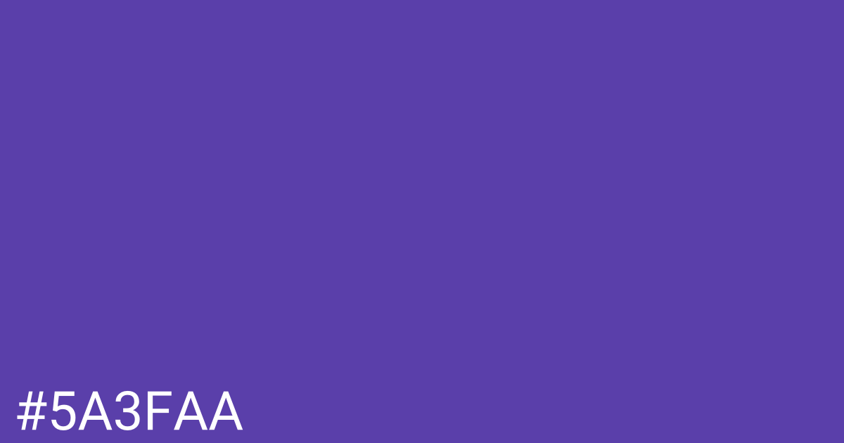 Hex color #5a3faa graphic
