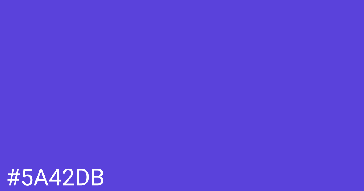 Hex color #5a42db graphic