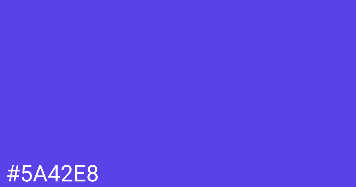 Hex color #5a42e8 graphic