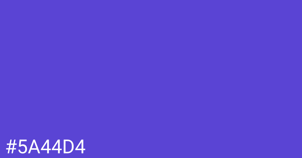 Hex color #5a44d4 graphic