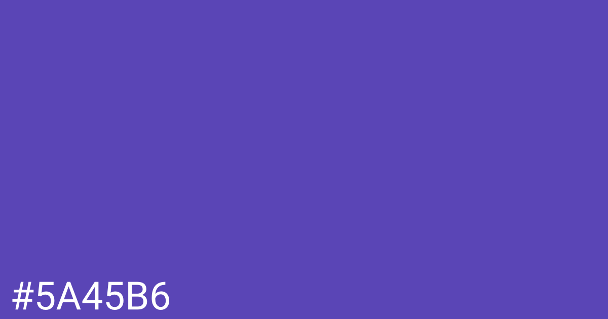 Hex color #5a45b6 graphic