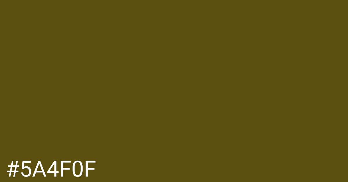 Hex color #5a4f0f graphic
