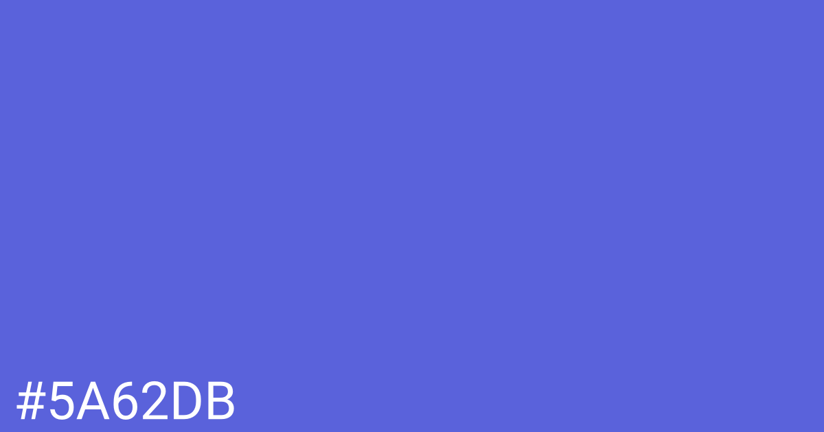 Hex color #5a62db graphic
