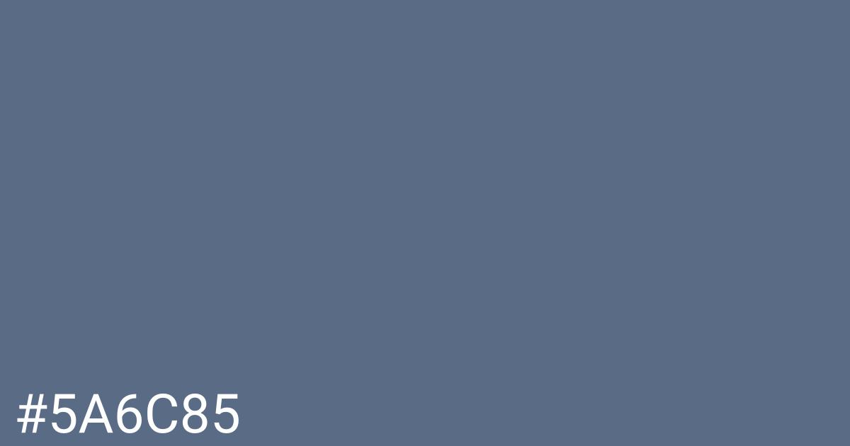 Hex color #5a6c85 graphic