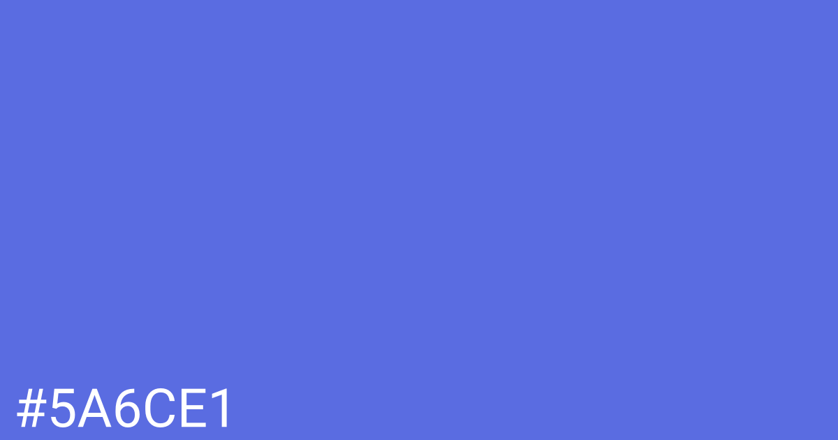 Hex color #5a6ce1 graphic