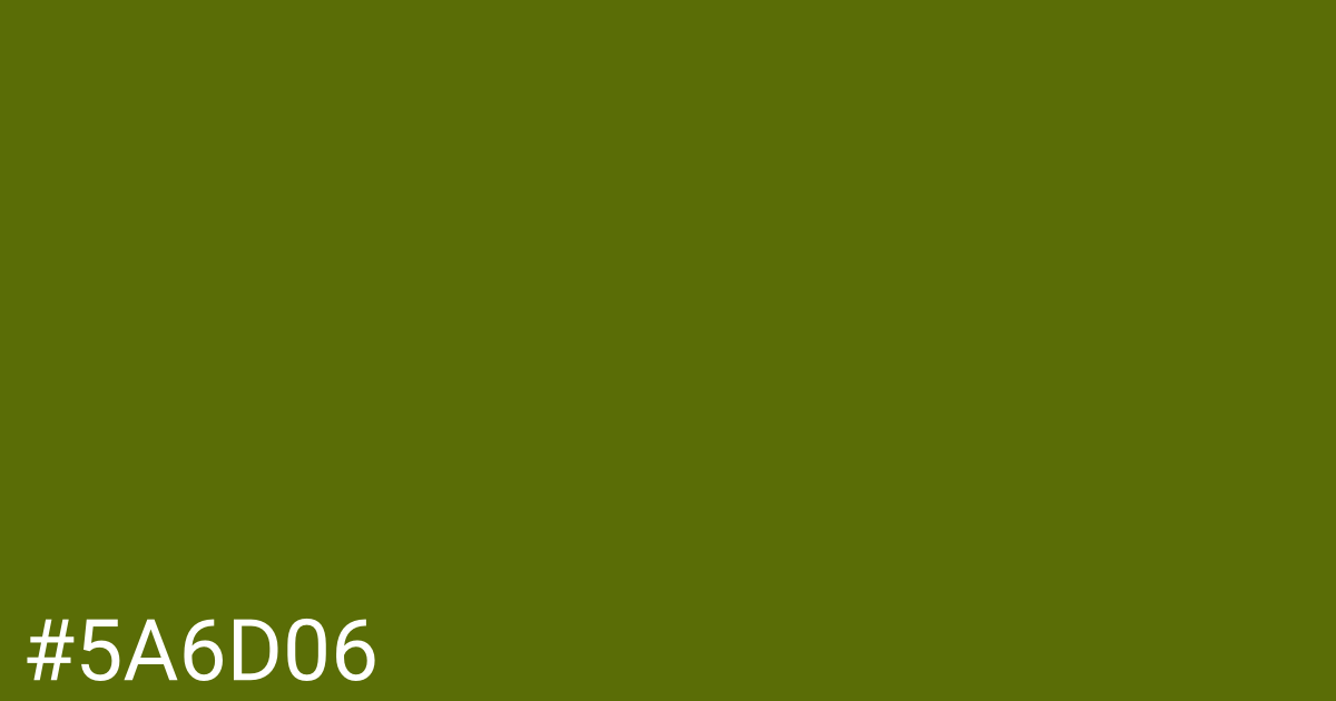Hex color #5a6d06 graphic