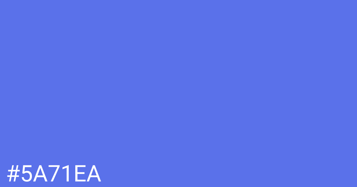 Hex color #5a71ea graphic