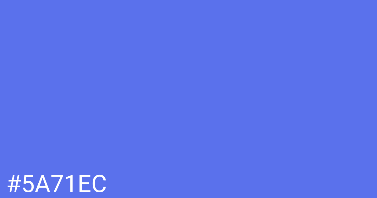 Hex color #5a71ec graphic