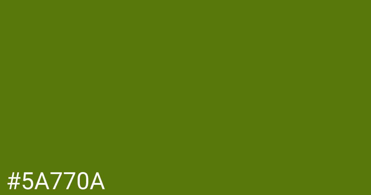 Hex color #5a770a graphic