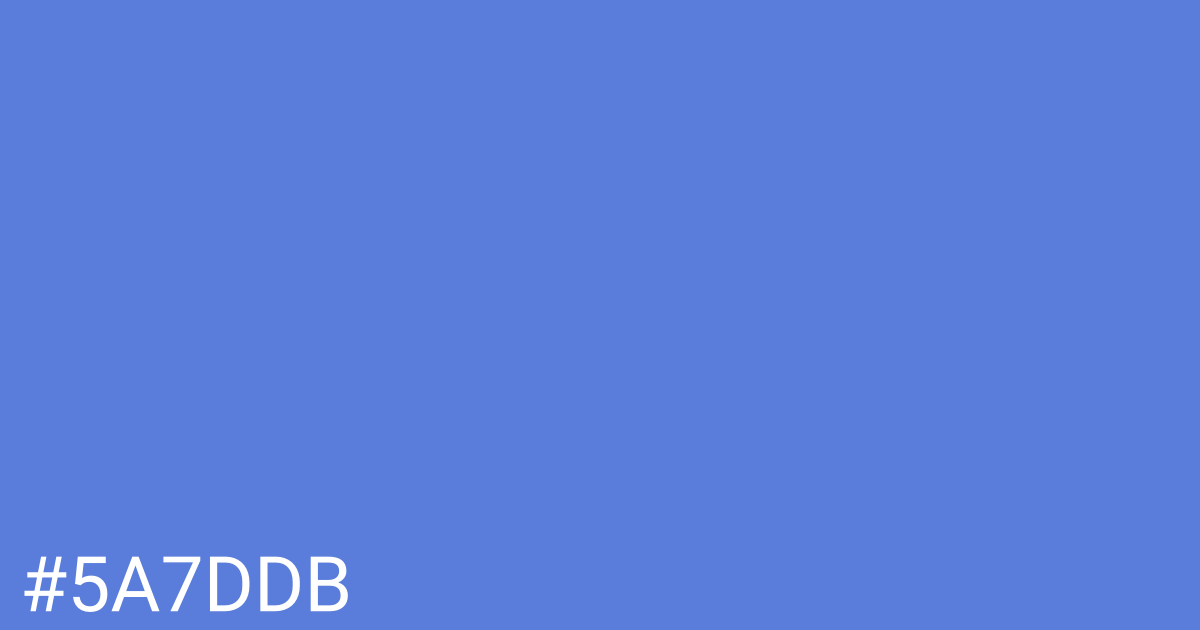 Hex color #5a7ddb graphic
