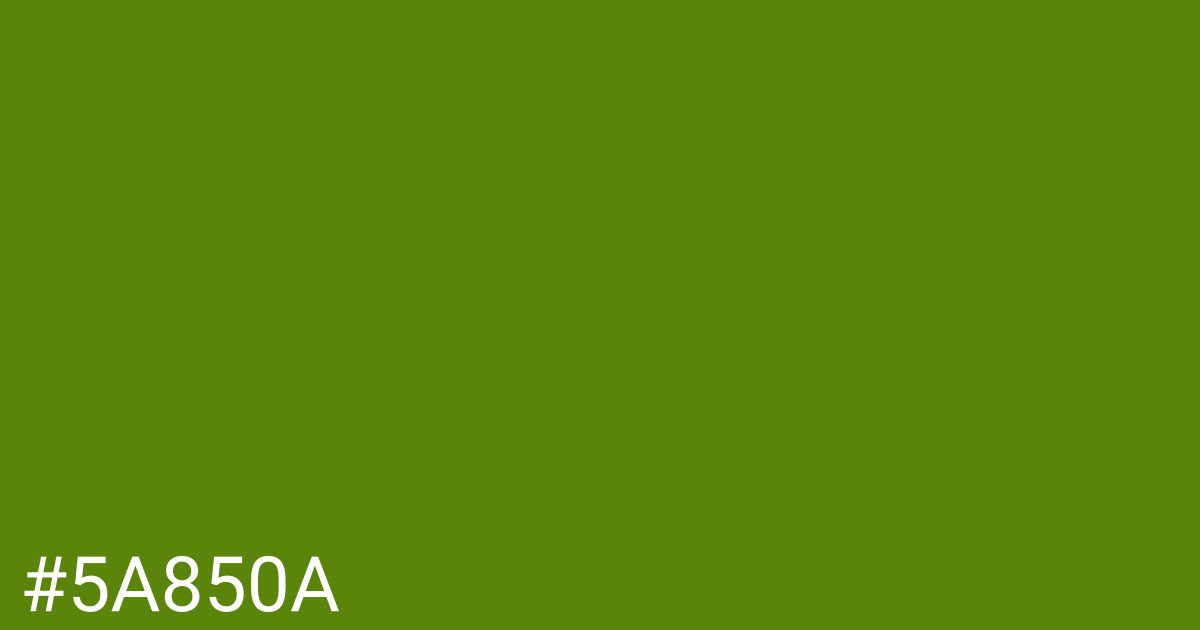 Hex color #5a850a graphic