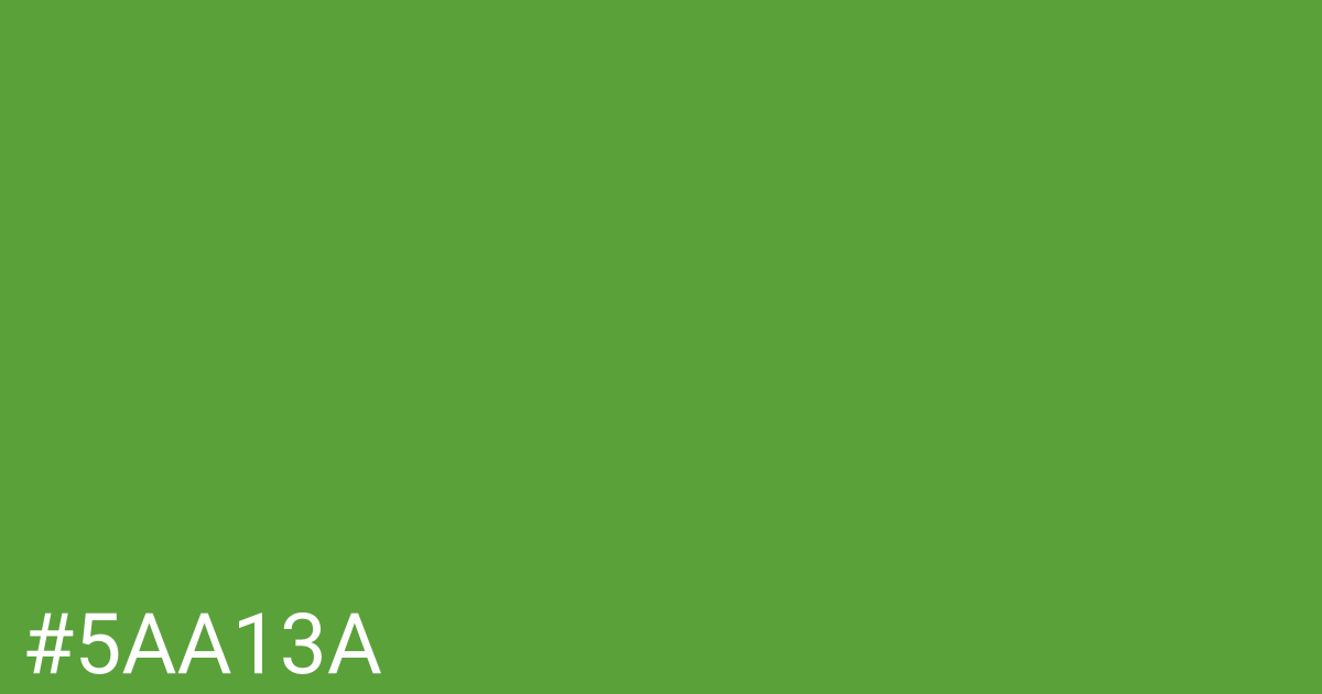 Hex color #5aa13a graphic