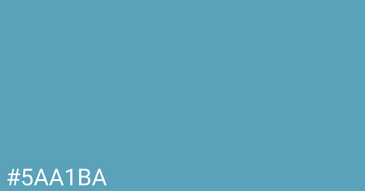 Hex color #5aa1ba graphic