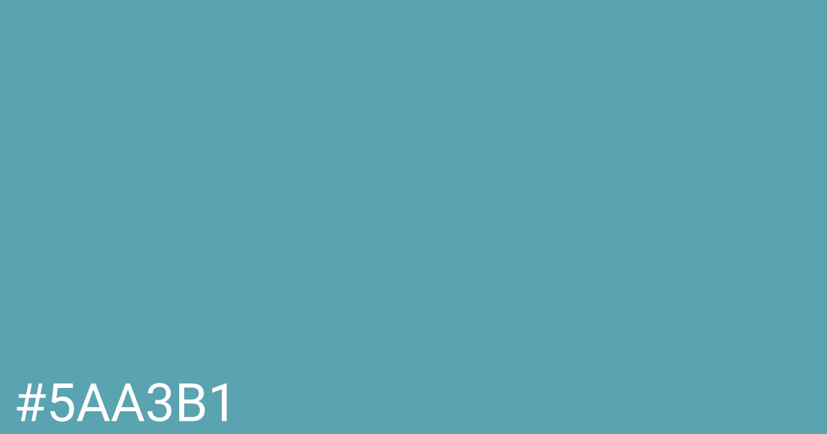 Hex color #5aa3b1 graphic