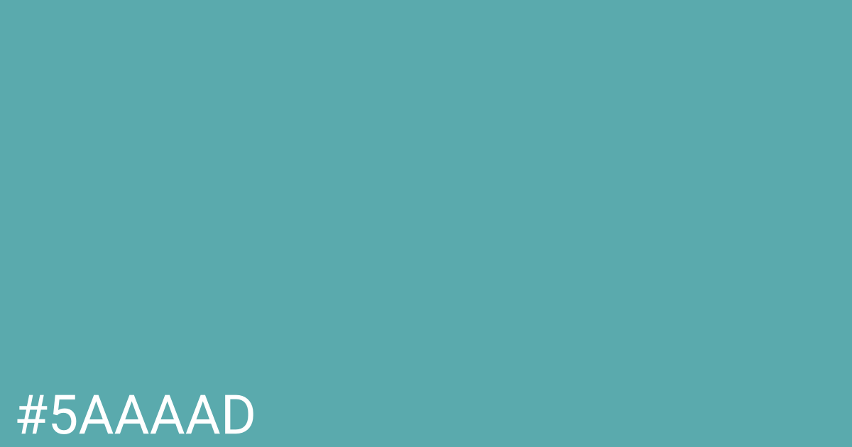 Hex color #5aaaad graphic