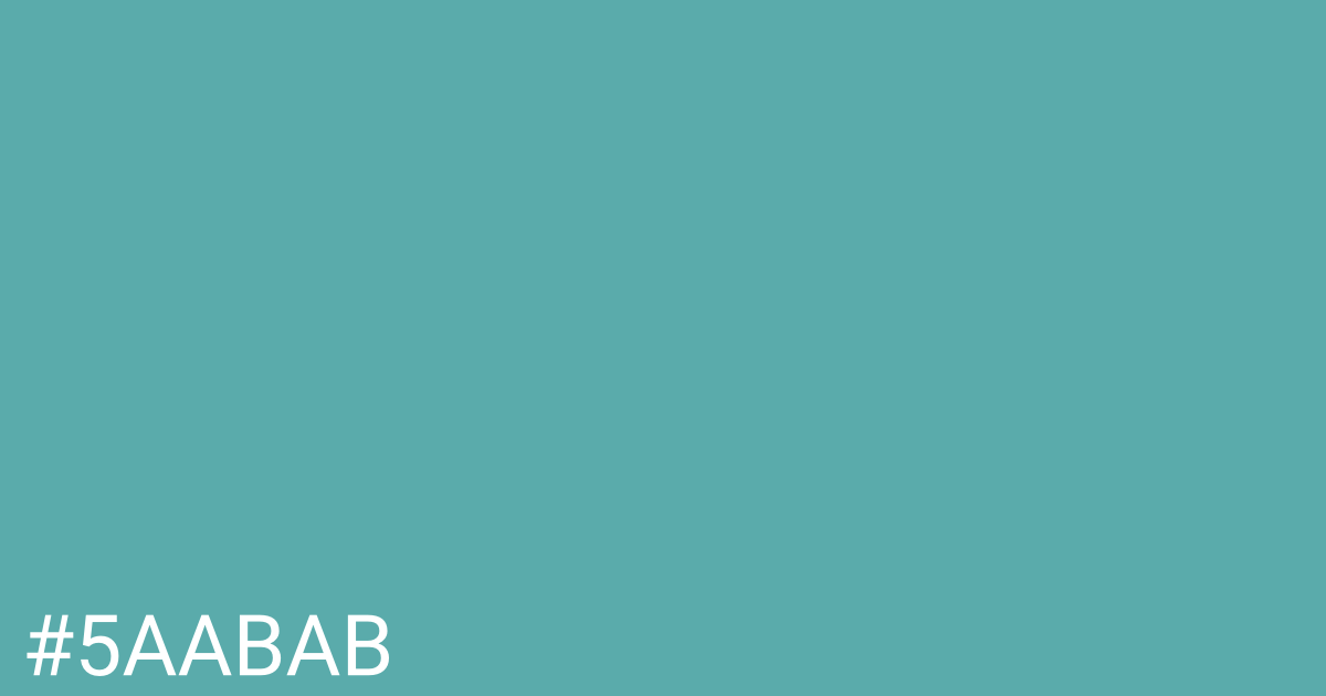 Hex color #5aabab graphic