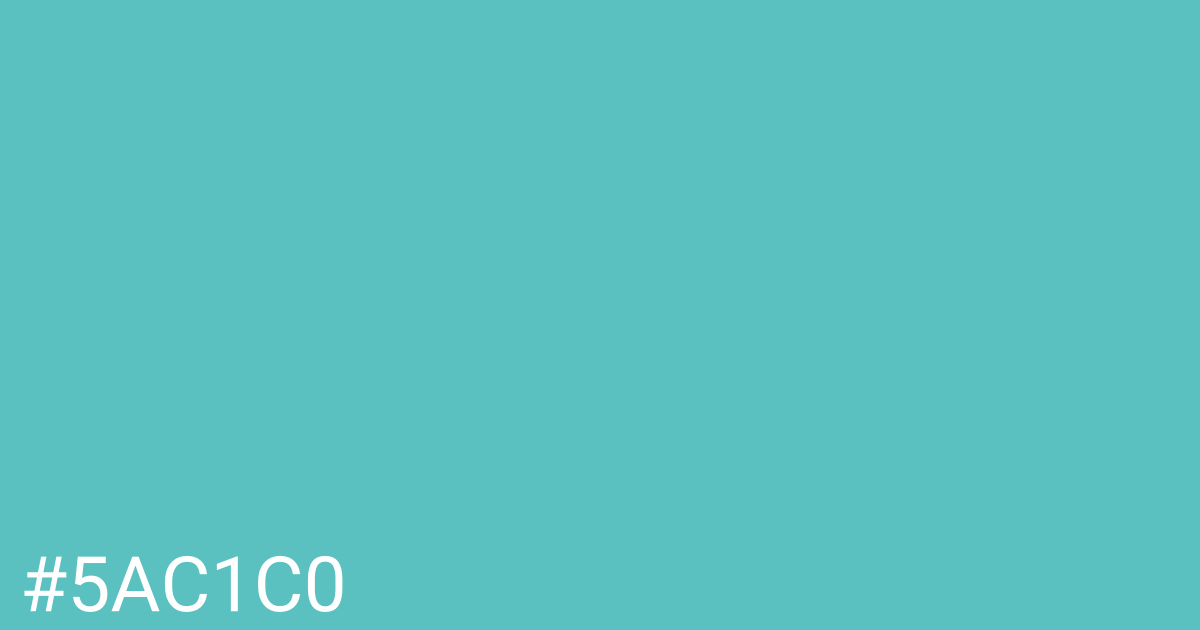 Hex color #5ac1c0 graphic