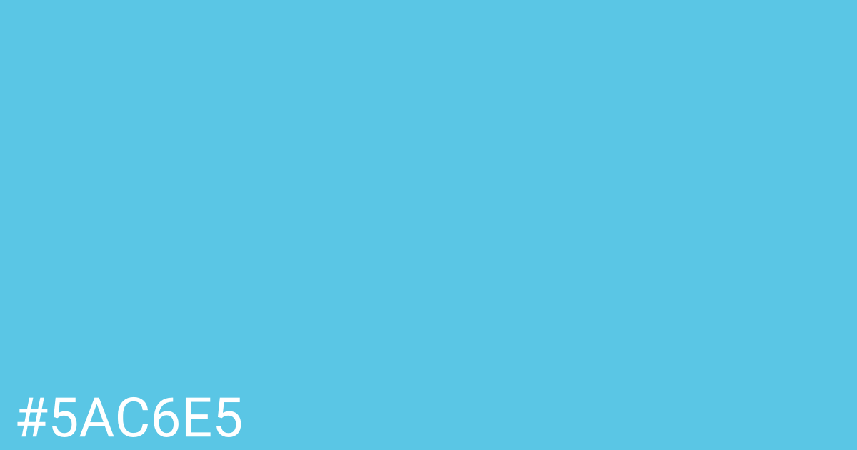 Hex color #5ac6e5 graphic