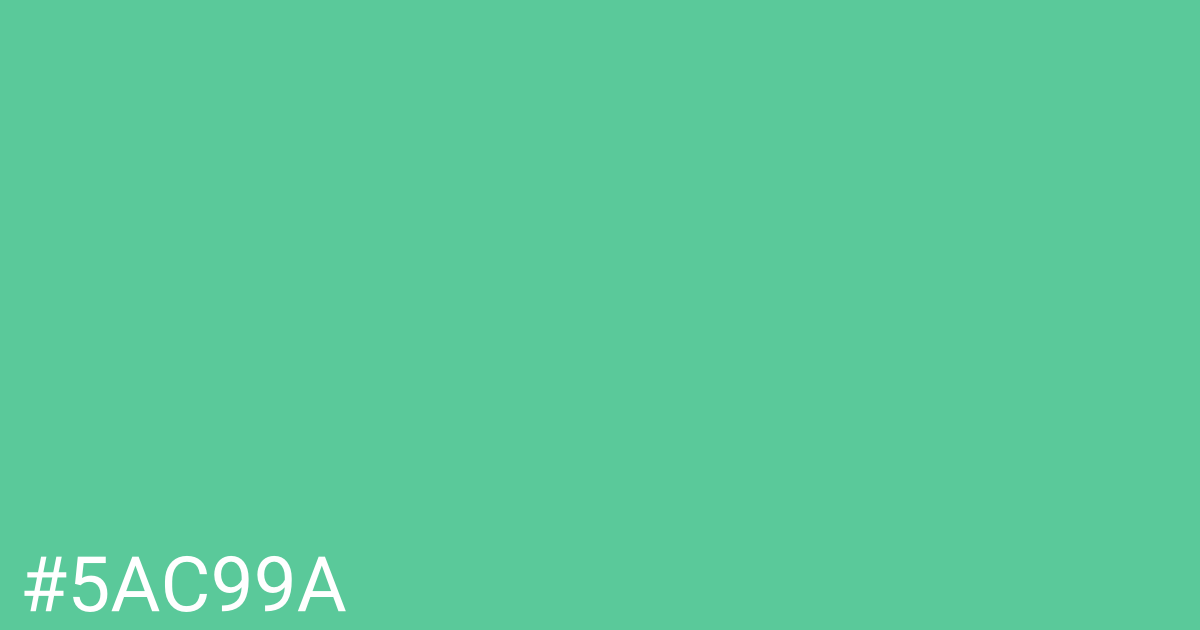 Hex color #5ac99a graphic