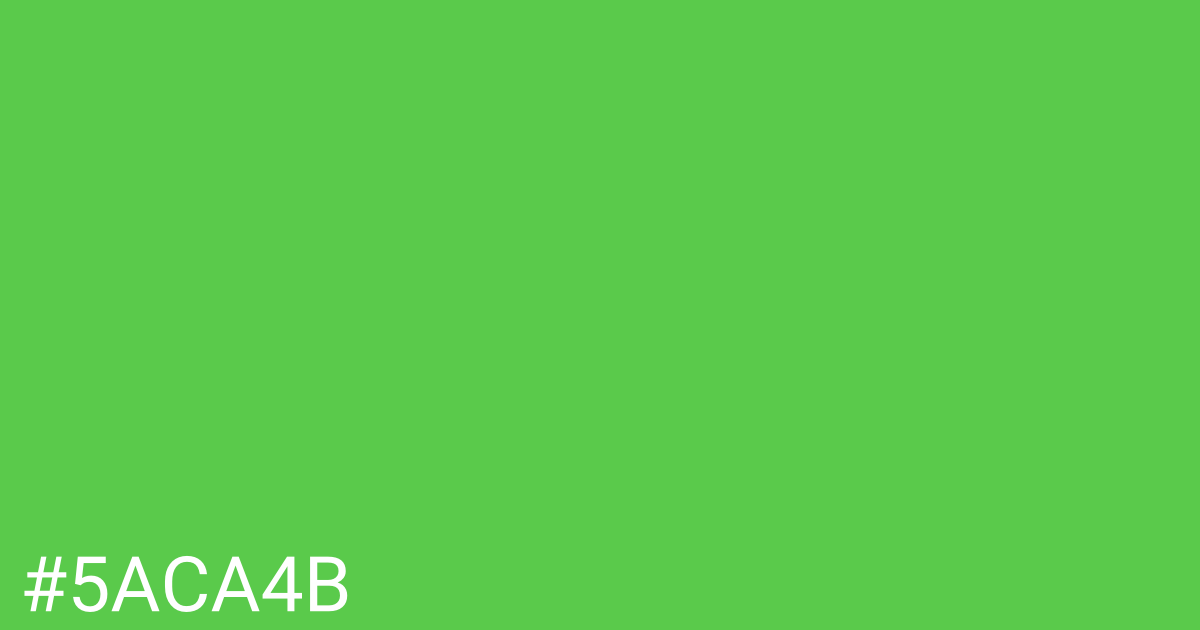 Hex color #5aca4b graphic